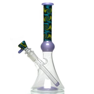 Shop Unity Glassworks - Worked Beaker - Earth Water & Purple Satin in australian
