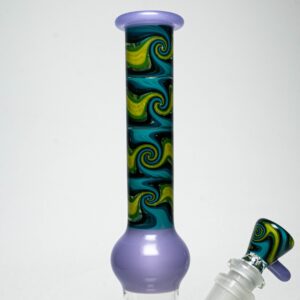 Shop Unity Glassworks - Worked Beaker - Earth Water & Purple Satin in australian