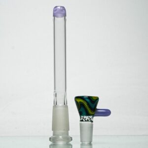Shop Unity Glassworks - Worked Beaker - Earth Water & Purple Satin in australian