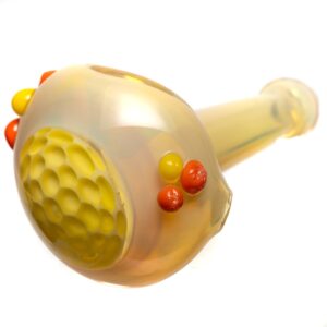 Shop Orian - Honeycomb Spoon - Silver Fume w/ Yellow & Orange Accents in australian