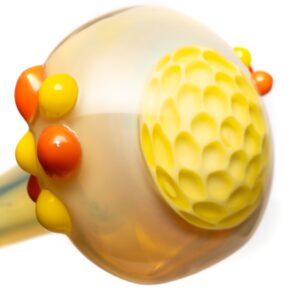 Shop Orian - Honeycomb Spoon - Silver Fume w/ Yellow & Orange Accents in australian