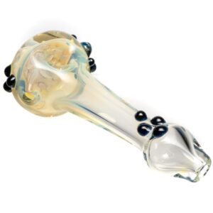 Shop Orian - Honeycomb Spoon Pipe - Silver Fume w/ Blue Accents in australian