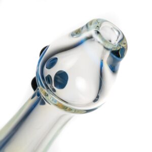 Shop Orian - Honeycomb Spoon Pipe - Silver Fume w/ Blue Accents in australian