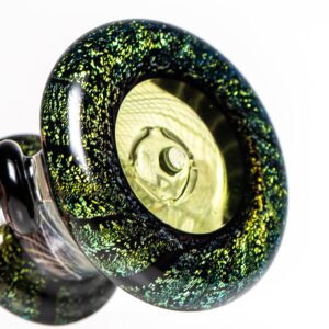Shop Crux Glass - Banger Hanger - Green Dichro w/ Rainbow Retti in australian