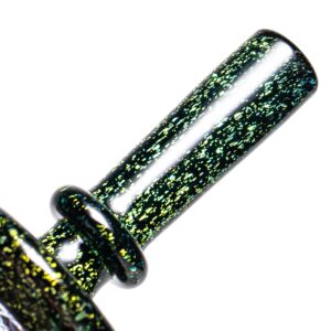 Shop Crux Glass - Banger Hanger - Green Dichro w/ Rainbow Retti in australian