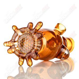 Shop Amber Honeycomb Lamp Set Joe P Glass in australian