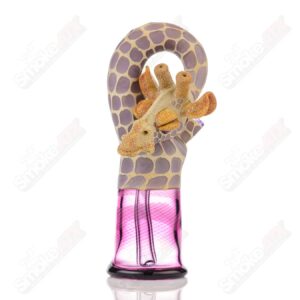 Shop Giraffe Bent Kneck Bottle Rig Robertson Glass Purple Rain & Royal Jelly in australian