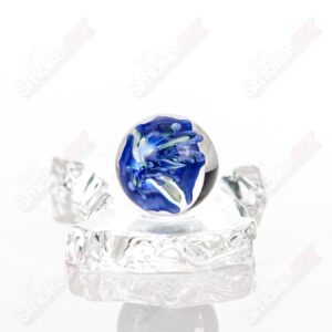 Shop Kobuki Glass Blue Flower Topper Marble in australian