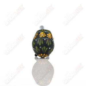 Shop Sand-blasted Black Sherlock W/ Yellow Flowers by Sarita Glass in australian