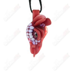 Shop Giraffe Pendant Robertson Glass Cherry Red and White in australian