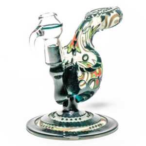 Shop Liberty - Stemless Disc Bubbler - Blue Stardust, Green, Red & White in australian