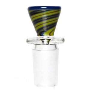 Shop Aaron Vigil - Worked Martini Slide - 18mm - Green & Purple w/ Purple Lip in australian