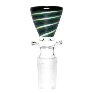 Shop Aaron Vigil - Worked Martini Slide - 14mm - Green, White & Agua w/ Steelwool in australian