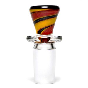 Shop Aaron Vigil - Worked Martini Slide - 18mm - Burgundy & Yellow #2 in australian