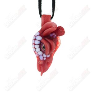 Shop Giraffe Pendant Robertson Glass Cherry Red and White in australian