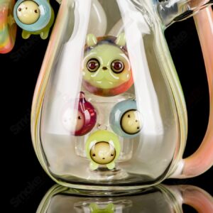 Shop UV Reactive Multicolor Recycler Rig Earl Jr. x Aquariust Glass in australian