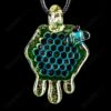 Shop 2" Honeycomb Drip Pendant (Teal/UV Green+Yellow) Joe P Glass in australian