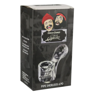 Shop Up In Smoke Cheech & Chong 4" Sherlock Glass Pipe - Borosilicate with Ash Catcher in australian
