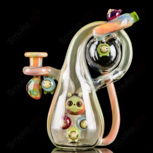 Shop UV Reactive Multicolor Recycler Rig Earl Jr. x Aquariust Glass in australian