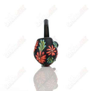 Shop Sand-blasted Black Sherlock W/ Red Flowers by Sarita Glass in australian