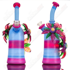 Shop Pink & Blue Habitat X Kimmo Glass Flower Rig in australian