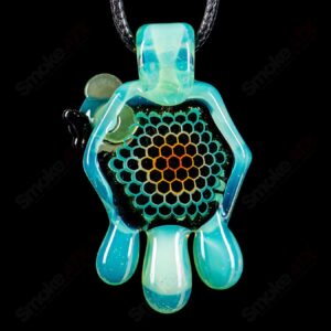 Shop #1 Small Color Honeycomb Drip Pendant by Joe P Glass in australian