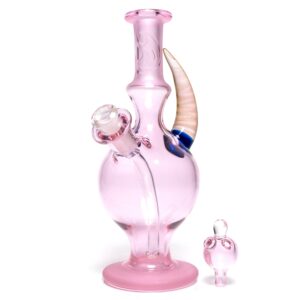 Shop Brando - 10mm Half Blasted Ball Rig - Pink w/ Cobalt - Fume Cluster Millie in australian