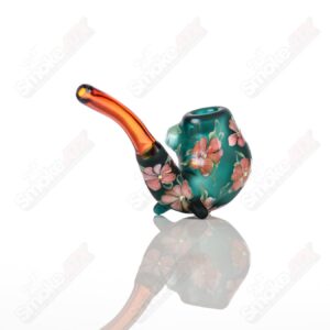 Shop Teal Sherlock W/ Pink Flowers by Sarita Glass in australian