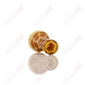Shop Yellow Giraffe Print Bubble Cap Robertson Glass in australian