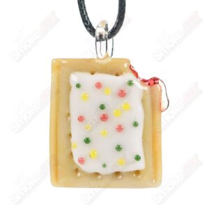 Shop White Icing Pop Tart Pendant Renee Patula in australian