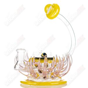 Shop Mini Rig (Pink/Lemon Drop) Freeek Glass in australian