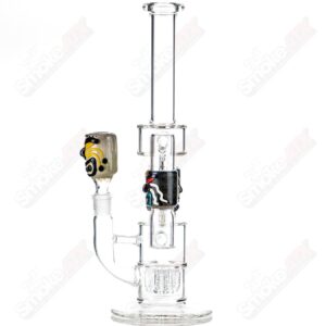Shop Spinning Tiki Head Scientific Tube by Carsten Carlile & Dirty Rico Glass in australian