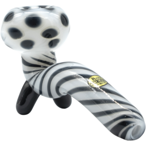Shop LA Pipes Bone White Sitting Sherlock Glass Pipe in australian