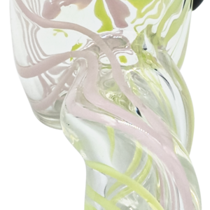 Shop LA Pipes Green Slyme and Bubble Gum Twist Hammer Pipe in australian