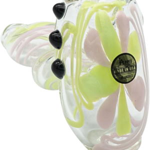 Shop LA Pipes Green Slyme and Bubble Gum Twist Hammer Pipe in australian