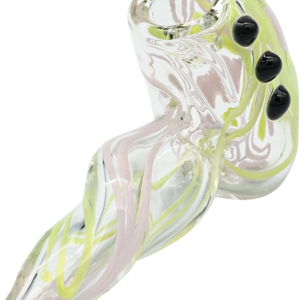 Shop LA Pipes Green Slyme and Bubble Gum Twist Hammer Pipe in australian