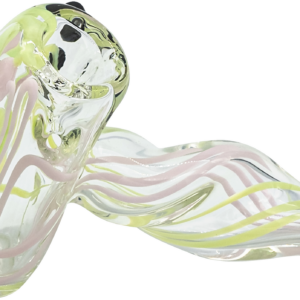 Shop LA Pipes Green Slyme and Bubble Gum Twist Hammer Pipe in australian