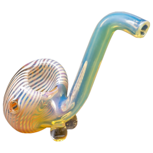 Shop LA Pipes Compact "Flaco" Color-Changing Glass Sherlock Pipe in australian