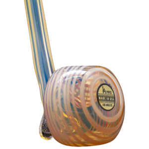 Shop LA Pipes Compact "Flaco" Color-Changing Glass Sherlock Pipe in australian