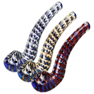 Shop Striated Two Tone Bubbly Glass Long Pipe in australian