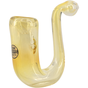 Shop LA Pipes Calabash Silver Fumed Glass Sherlock Hand Pipe in australian
