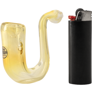 Shop LA Pipes Calabash Silver Fumed Glass Sherlock Hand Pipe in australian