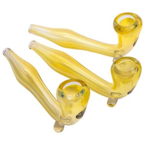 Shop LA Pipes 4.25" Fumed Glass Sherlock Pipe with Marble Feet in australian