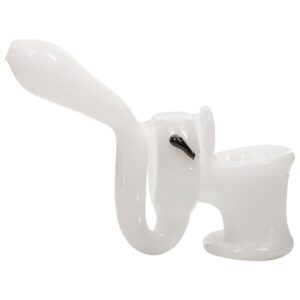 Shop LA Pipes Hand-Blown Sherlock Toilet Bowl Glass Pipe for Dry Herb in australian