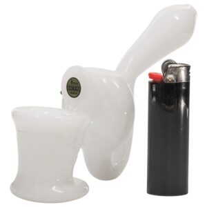 Shop LA Pipes Hand-Blown Sherlock Toilet Bowl Glass Pipe for Dry Herb in australian