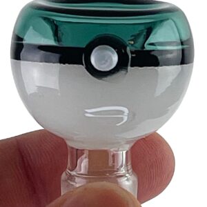Shop Teal Poke Ball Glass Bong Bowl - 14mm in australian