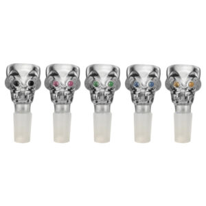 Shop Crystal Skull Herb Slide 14mm Male - Colors Vary in australian