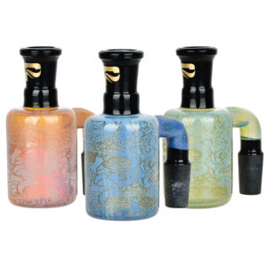 Shop Pulsar Inside Print Glass Dry Ash Catcher | 14mm | 90 Degree | Melting Shrooms in australian