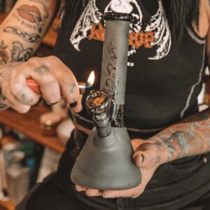Shop Bud Beaker Bong 25cm - Matte Black in australian