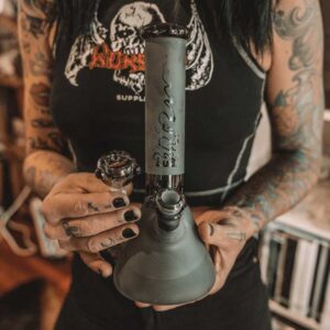 Shop Bud Beaker Bong 25cm - Matte Black in australian